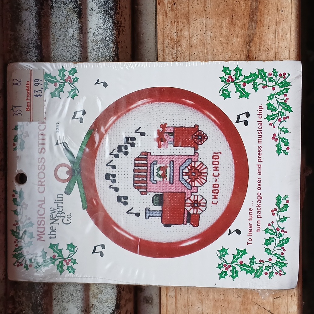 Cross stitch train